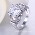 jewelry zhefan manufacturer supplier green cubic zircon ring with best quality and low price